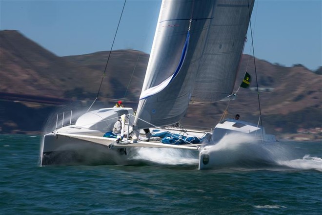 Tom Siebel’s Sig 45 VAMONOS in the Performance Catamaran Class - Rolex Big Boat Series 2012 ©  Rolex/Daniel Forster http://www.regattanews.com